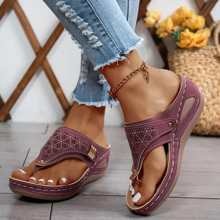 Almira Elegant Comfort Wedge Sandals