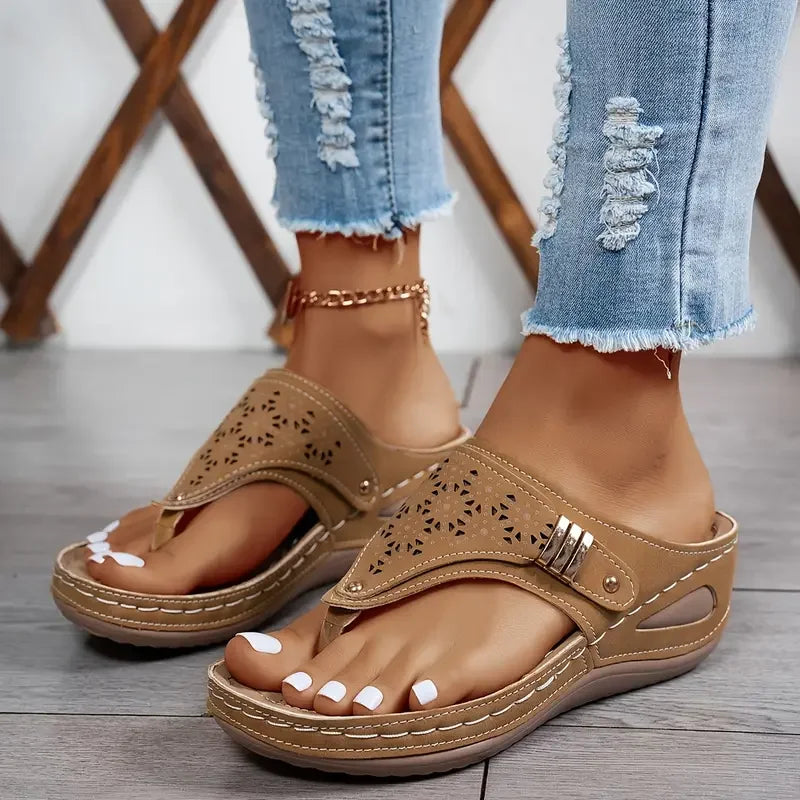 Almira Elegant Comfort Wedge Sandals
