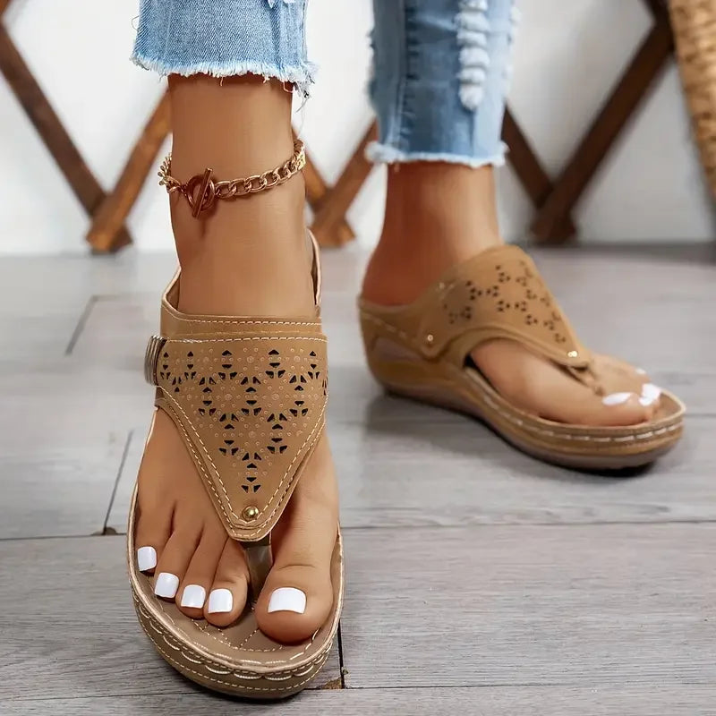 Almira Elegant Comfort Wedge Sandals