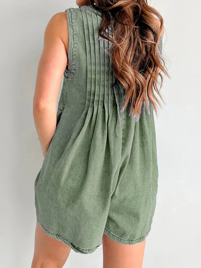 Zariah Go-To One-Piece Denim Romper