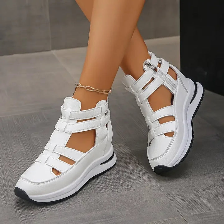 Alayana Trendy Comfy Wedge Sandal with Zipper