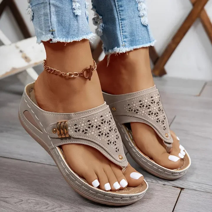 Almira Elegant Comfort Wedge Sandals
