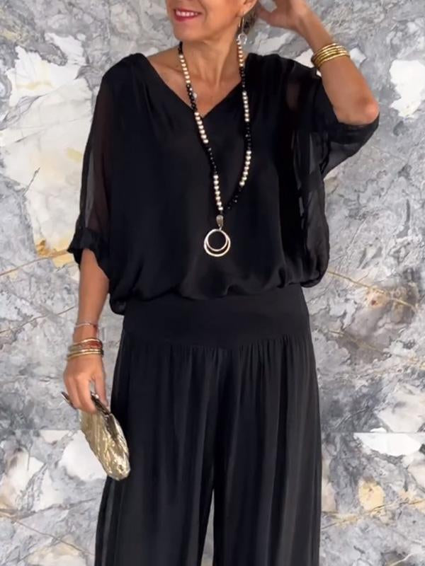 The Elara Chiffon Two-Piece Set