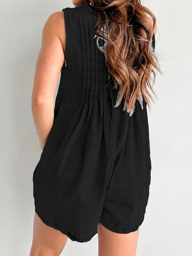 Zariah Go-To One-Piece Denim Romper