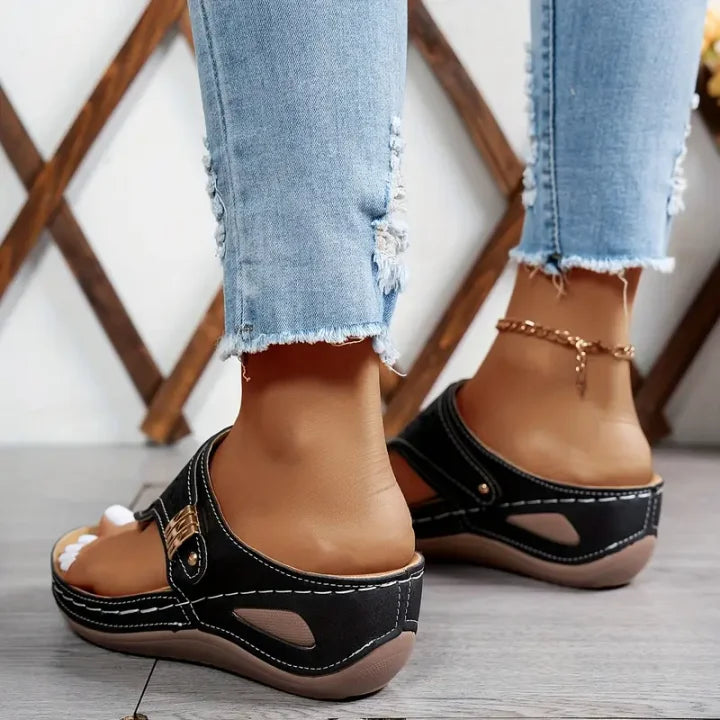 Almira Elegant Comfort Wedge Sandals
