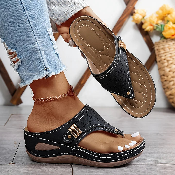 Almira Elegant Comfort Wedge Sandals