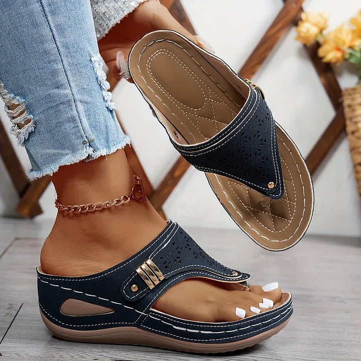 Almira Elegant Comfort Wedge Sandals