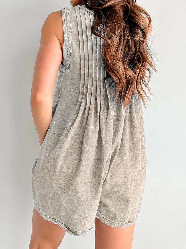 Zariah Go-To One-Piece Denim Romper