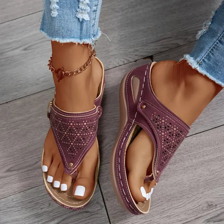 Almira Elegant Comfort Wedge Sandals