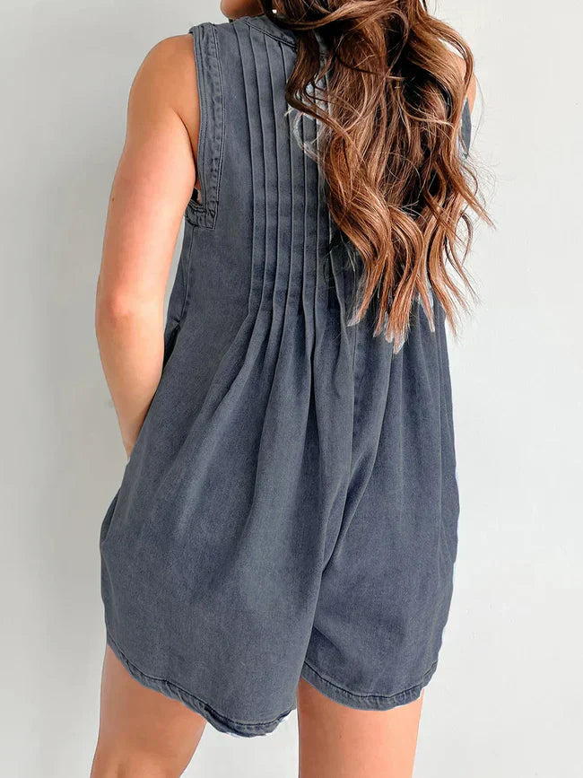 Zariah Go-To One-Piece Denim Romper