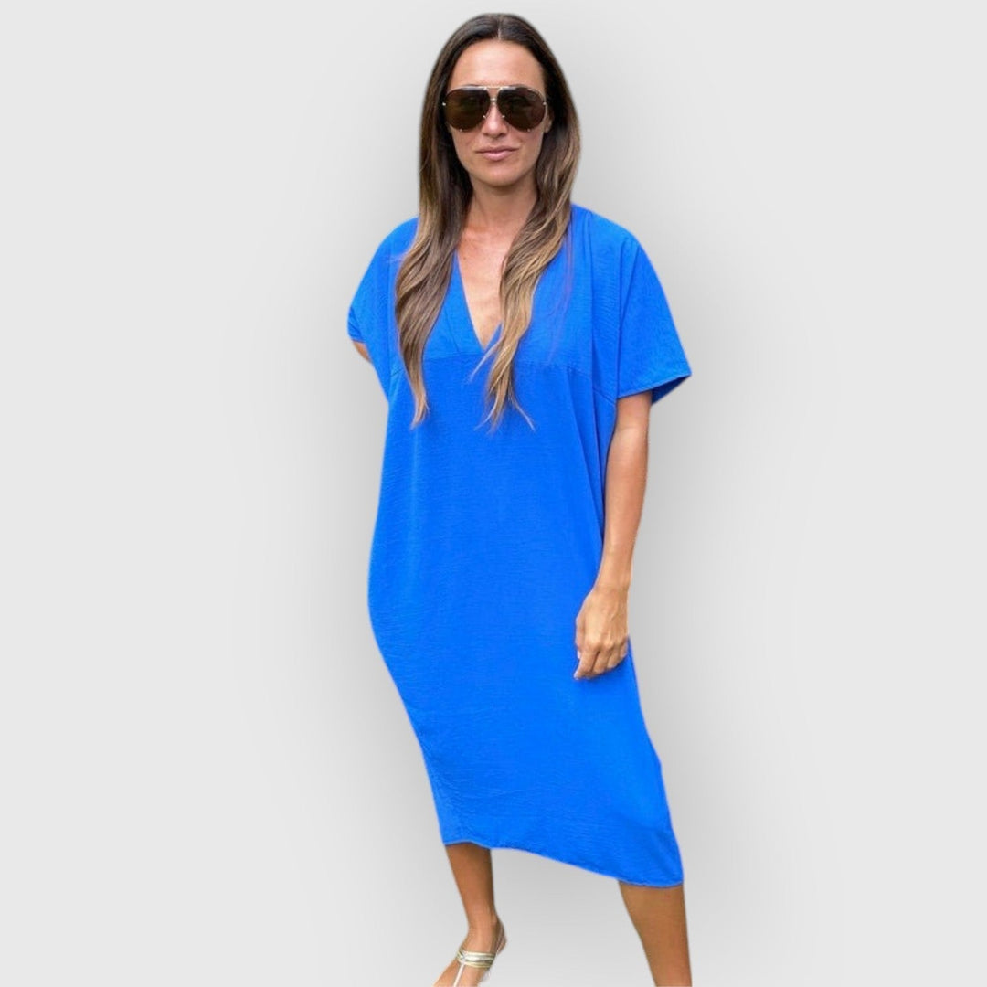 Callira Flowy Short Sleeve Midi Dress