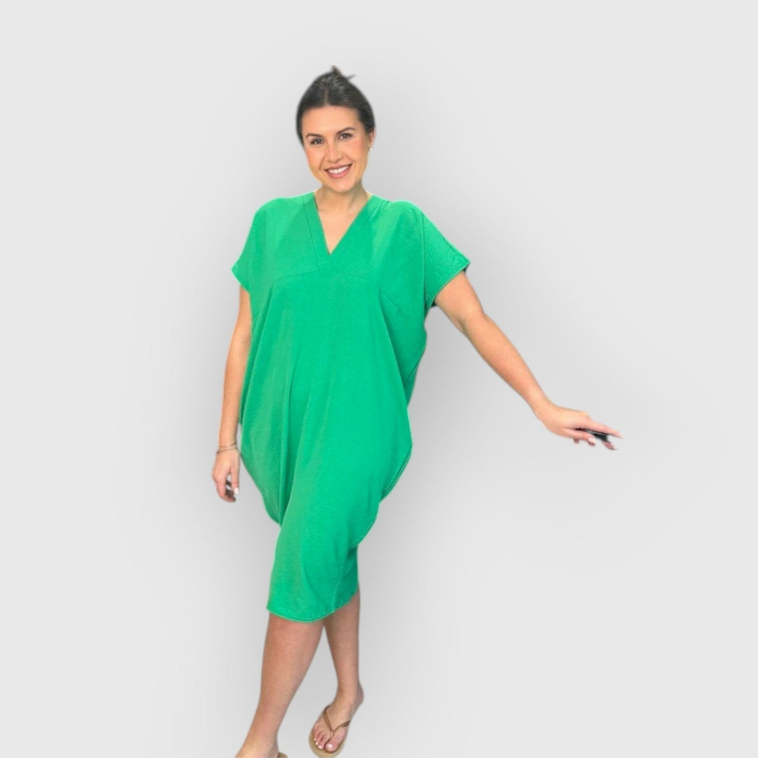 Callira Flowy Short Sleeve Midi Dress