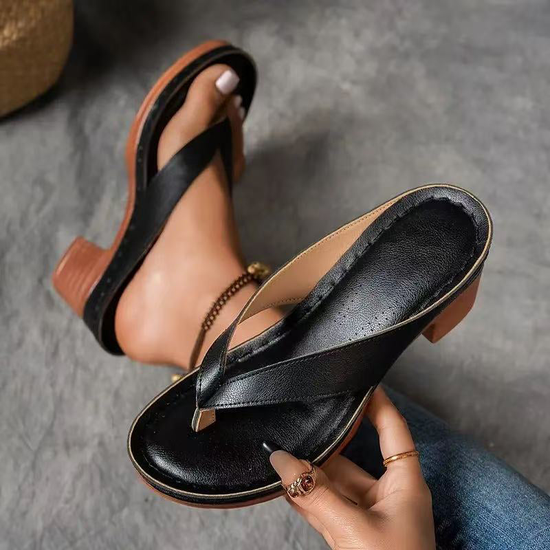 Mirentia Orthopedic Wooden Heel Sandals